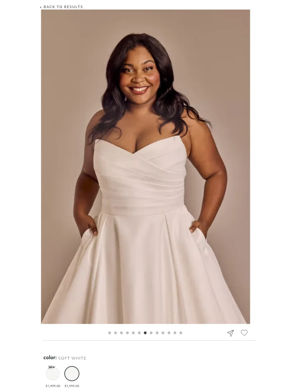 White Strapless Wedding Gown (Veil Not Included) - Oleg Cassini